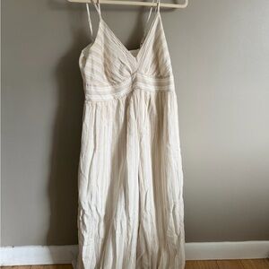 American Eagle Beige and White Striped pant suit